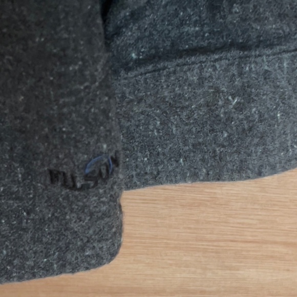 FILSON cotton button up shirt men's size L large charcoal gray thick work casual - Picture 4 of 8